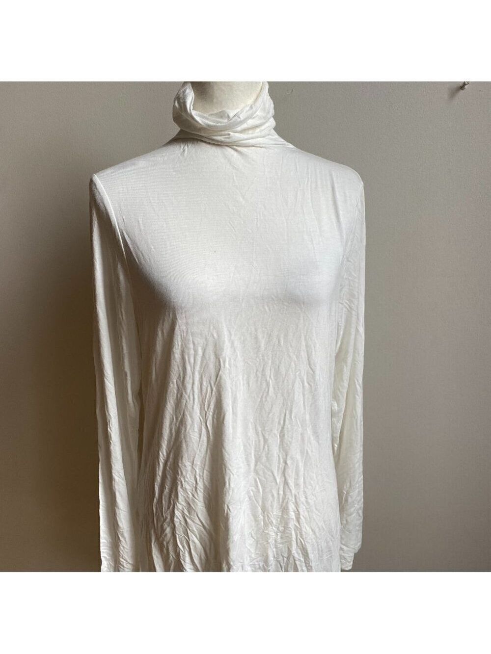 𝅺HALOGEN BNWT White Long Sleeve Top Mock Neck New Sz Medium
